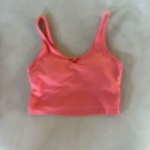 EUC Lululemon Align Crop Bra Top, Raspberry Cream, Size 10